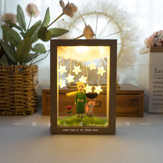 Shake The Same Style Stars Little Prince Night Light Handmade Diy Photo Frame Table For Girlfriends Birthday Tanabata Festival Gift