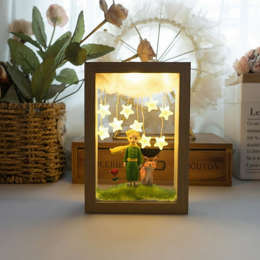 Shake The Same Style Stars Little Prince Night Light Handmade Diy Photo Frame Table For Girlfriends Birthday Tanabata Festival Gift