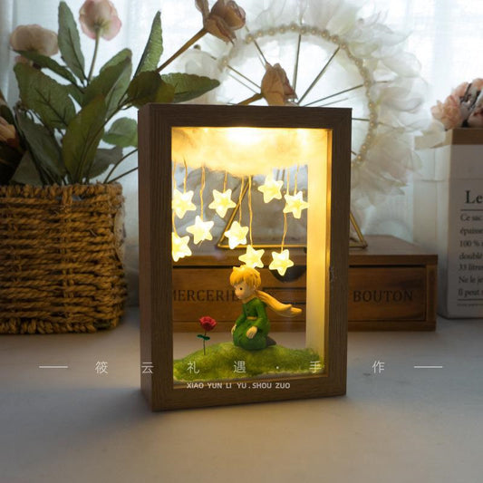 Shake The Same Style Stars Little Prince Night Light Handmade Diy Photo Frame Table For Girlfriends Birthday Tanabata Festival Gift