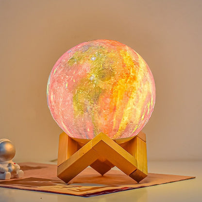 Nordic Table Lamp Bedroom Sleep Atmosphere Lamp Bedside Lamp Glass Night Lamp Starry Light Moon Lamp Planet Lamp Gift