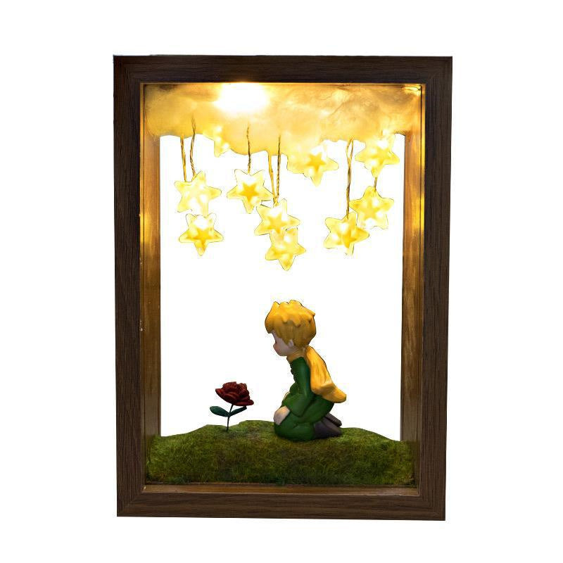 Shake The Same Style Stars Little Prince Night Light Handmade Diy Photo Frame Table For Girlfriends Birthday Tanabata Festival Gift