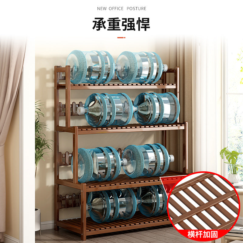 Flower Rack Multi-layer Storage Rack Balcony Fleshy Flower Rack Indoor Living Room Green Diet Floor Bamboo And Wood Household Flower Pot Rack