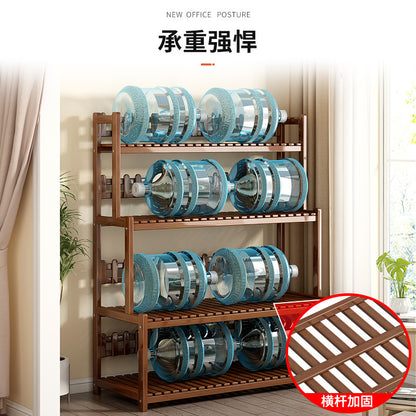 Flower Rack Multi-layer Storage Rack Balcony Fleshy Flower Rack Indoor Living Room Green Diet Floor Bamboo And Wood Household Flower Pot Rack