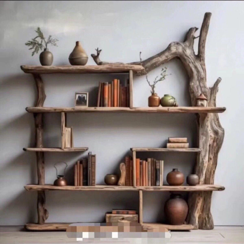 Gui-style Camphor Wood Solid Wood Antique Rack Tea Display Cabinet Storage Cabinet Log Duobao Pavilion Storage Rack Storage Rack