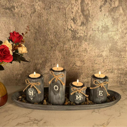 Creative HOME Wooden Sign Candle Holder HOME B &amp; B Romantic Atmosphere Decorations Photo Props Ornaments