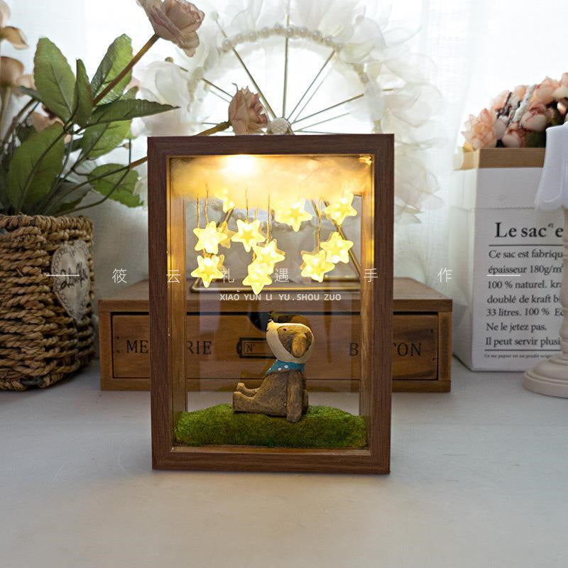 Shake The Same Style Stars Little Prince Night Light Handmade Diy Photo Frame Table For Girlfriends Birthday Tanabata Festival Gift