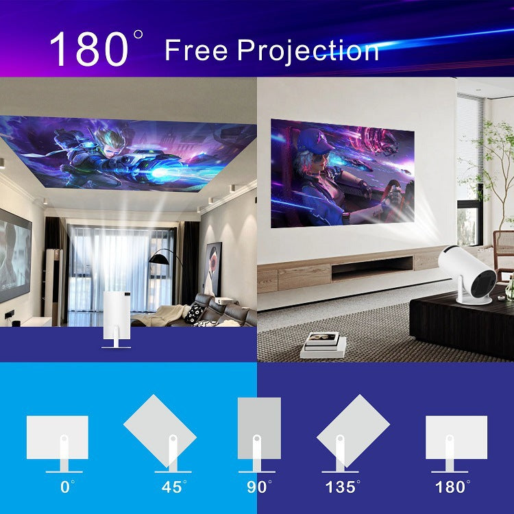 Hy300pro Projector Home 4K Portable LCD Ultra High Definition Living Room Wall Throw Wireless Same Screen
